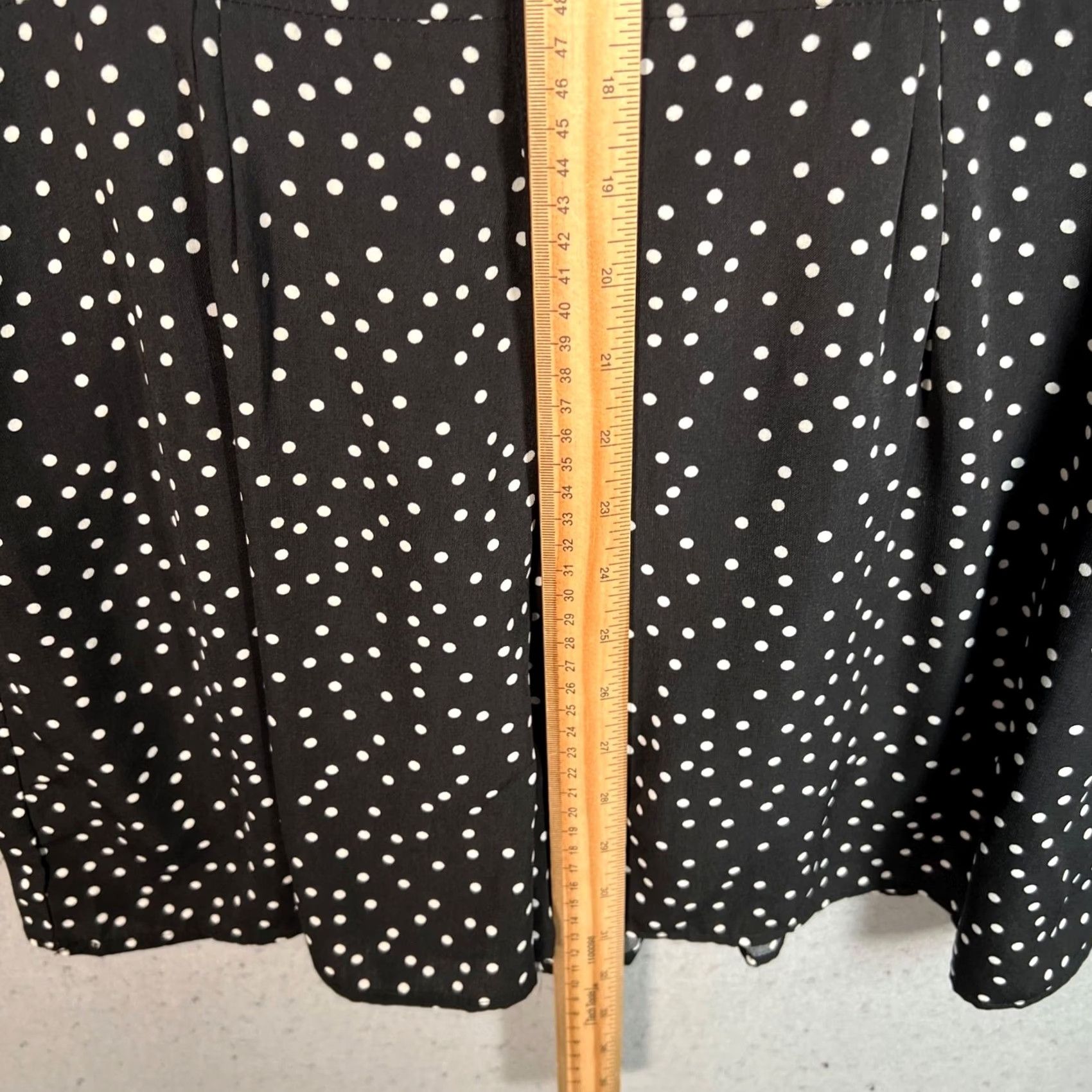 Vintage Mod Ref Romper Shirt Womens Size Small Black White Polka Dot Button-Up One-Piece Short Sleeve Collared Summer Spring Regular Womens Size 28" / US 6 / IT 42 - 6 Thumbnail