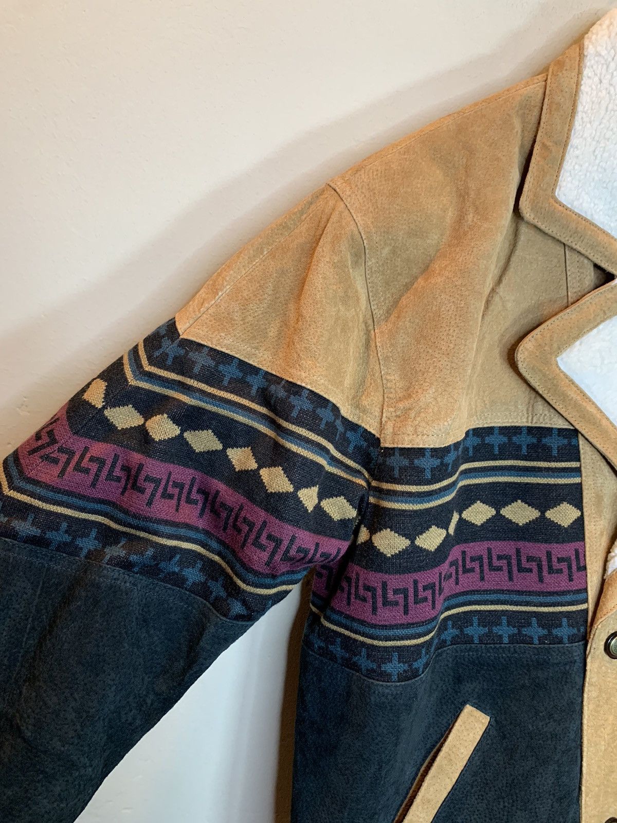 Vintage *RARE* Vintage Ferugini Aztec Leather Southwestern Jacket Size US L / EU 52-54 / 3 - 4 Thumbnail