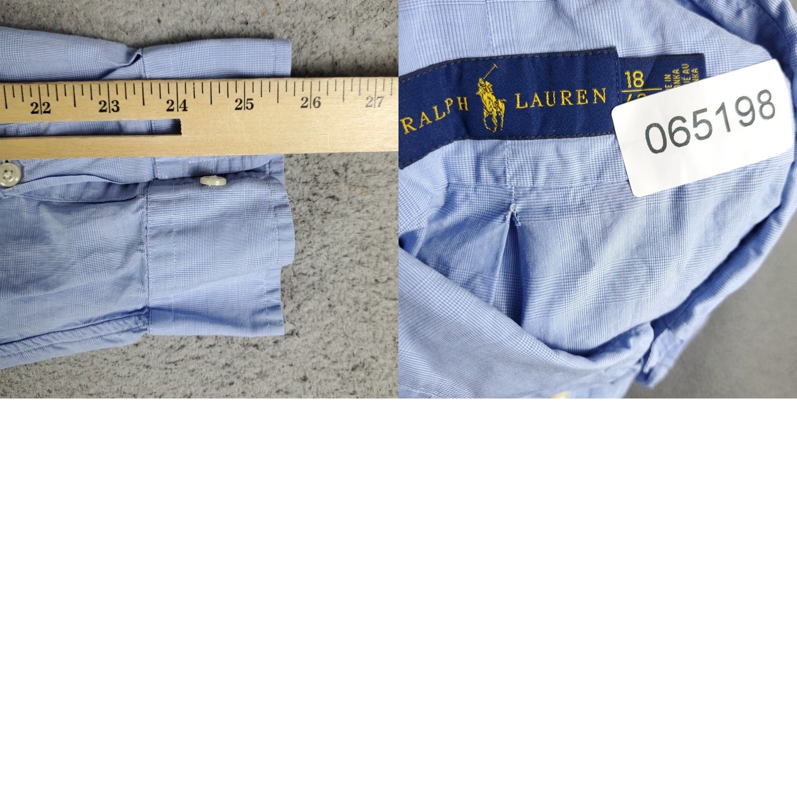 Ralph Lauren Ralph Lauren Shirt Mens Size 18 Blue Pony Dress Shirt Button Up Long Sleeve Size 48R - 8 Thumbnail