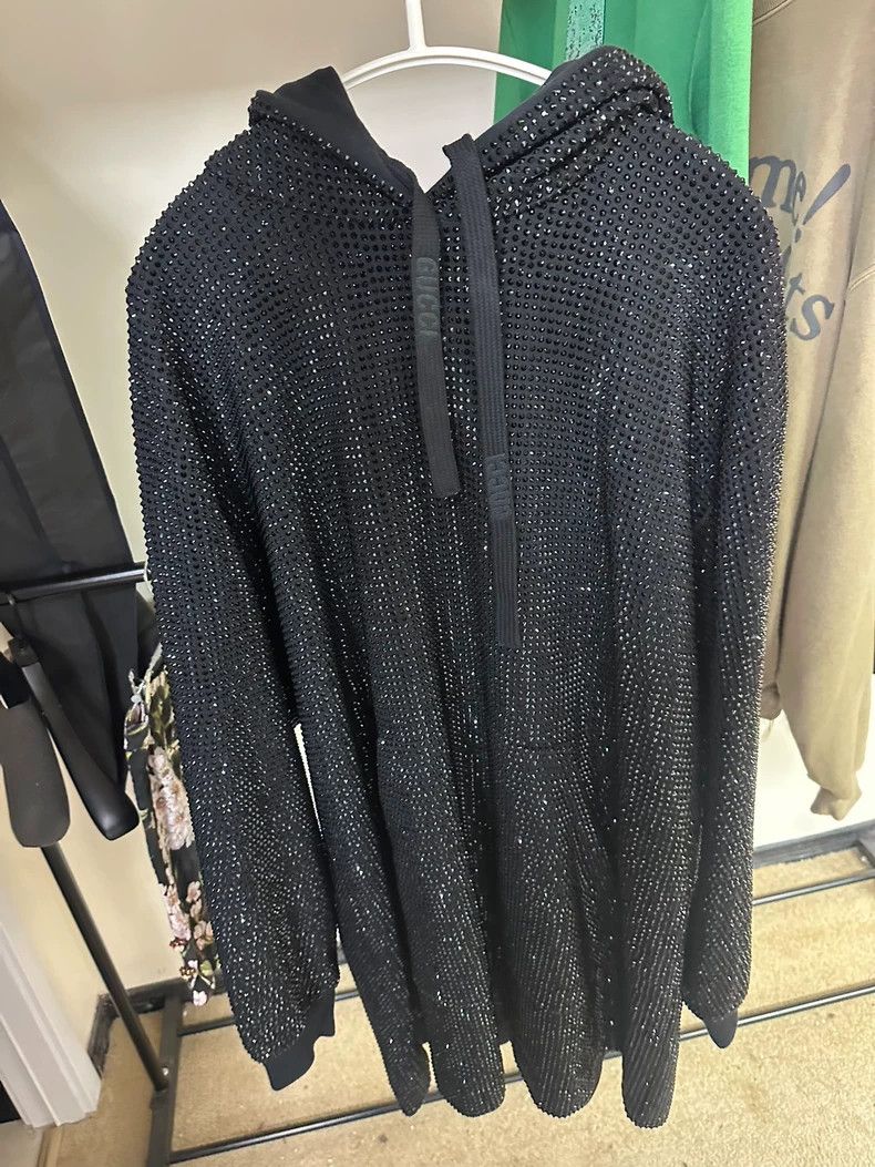 Gucci Gucci Gaoding full-diamond hooded sweatshirt Size US L / EU 52-54 / 3 - 1 Thumbnail