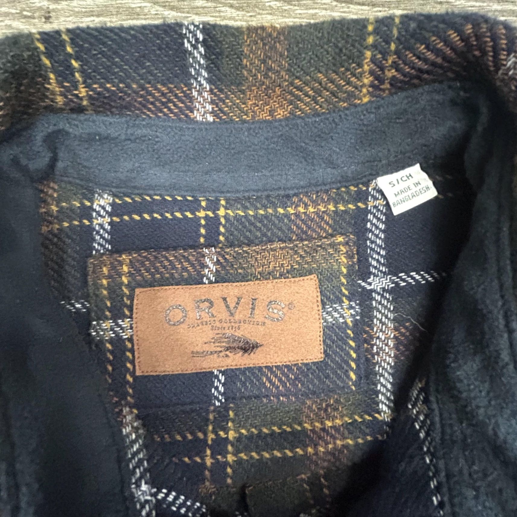 Orvis Orvis Flannel Shirt Mens S Blue Plaid Button Up Pockets Heavyweight Cotton Polyester Adjustable Cuffs Lined XP Winter Outdoor Mens Size US S / EU 44-46 / 1 - 7 Thumbnail