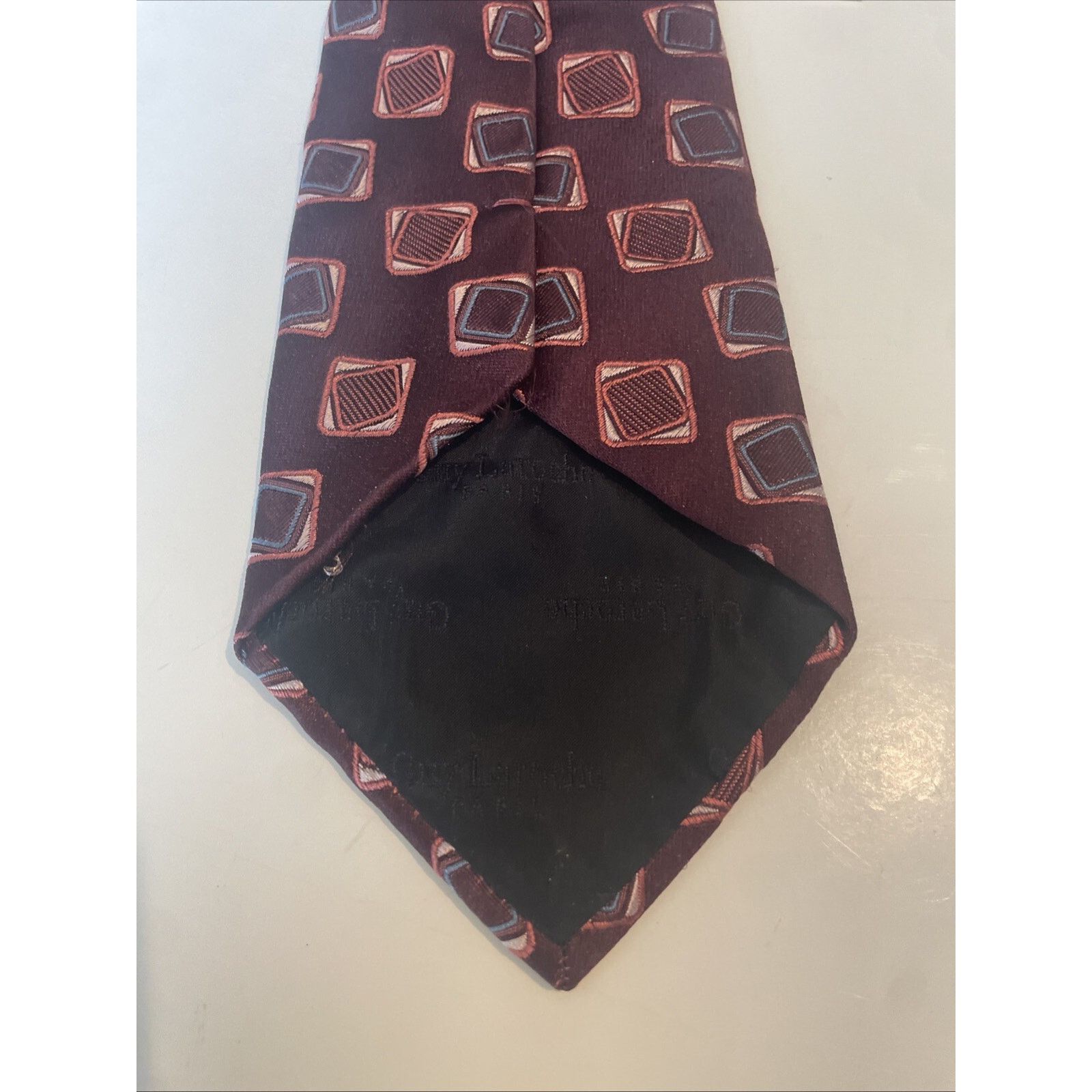 Guy Laroche Guy Laroche Paris Men's 100% Silk Tie ~ Red Multicolor ~ Size ONE SIZE - 4 Thumbnail