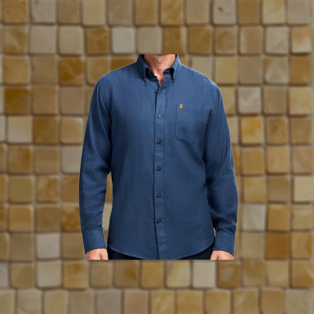 Izod IZOD STRATTON Button-Up Shirt Shirt Mens XXL True Navy Blue Flannel Plaid Long Sleeve Casual Winter Fall Spring Button-Up Mens Size US XXL / EU 58 / 5 - 1 Preview