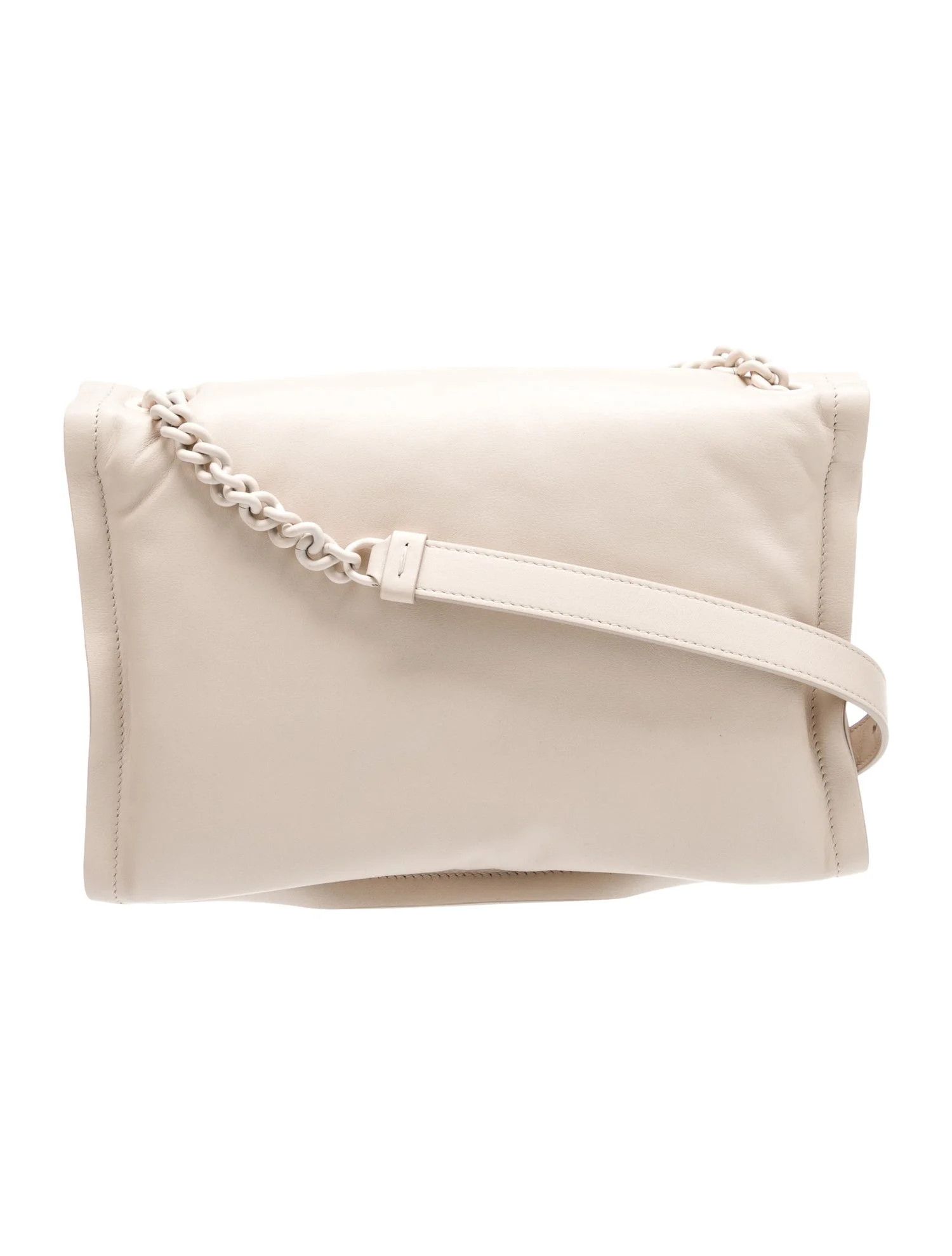Salvatore Ferragamo o1s1rm1124 Size: OS / Padded Leather Shoulder Bag in White Size ONE SIZE - 4 Thumbnail