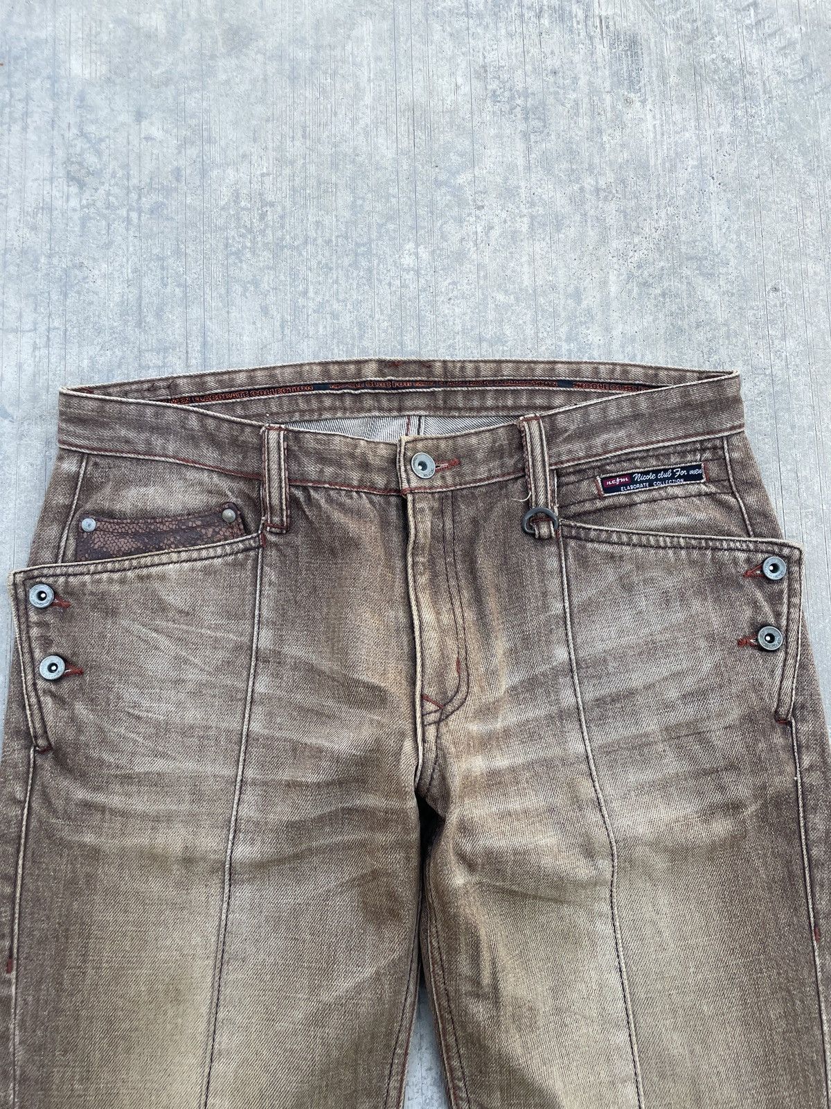 Obelisk 💥RARE💥2000s JAPANESE BRAND NICOLE CLUB FOR MEN SNAKESKIN Size US 31 - 2 Thumbnail
