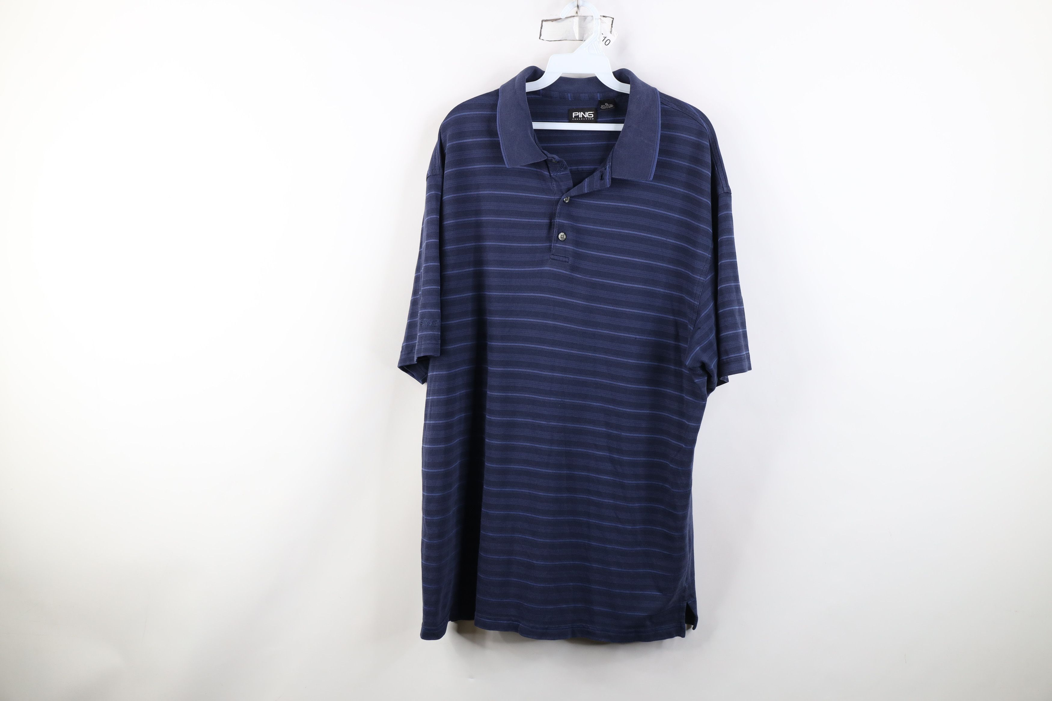 PING Vintage Ping Golf Spell Striped Collared Golfing Polo Shirt Size US XL / EU 56 / 4 - 1 Thumbnail