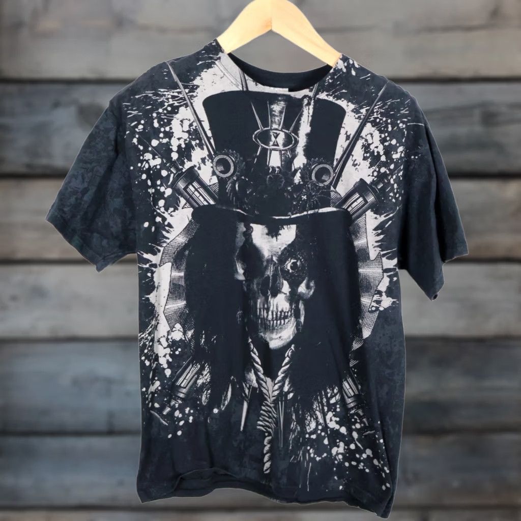Hanes Alice Cooper Theatre of Death Tour T-Shirt Men M Black Cotton Logo Double-Sided Vintage No Size US M / EU 48-50 / 2 - 1 Thumbnail