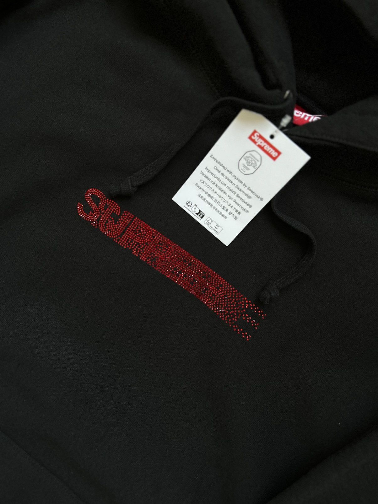 Supreme × Swarovski Supreme Swarovski Motion Logo Black Hoodie Size Medium Size US M / EU 48-50 / 2 - 3 Thumbnail