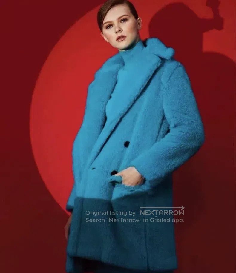 Max Mara Max Mara Blue Teddy Alpaca Hair Reversible Double-Breasted Size M / US 6-8 / IT 42-44 - 9 Thumbnail