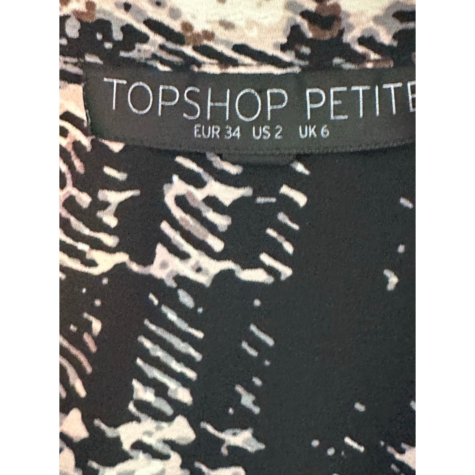 Topshop Topshop black plaid 3/4 sleeves buttoned blouse size 2P Size XS / US 0-2 / IT 36-38 - 3 Thumbnail