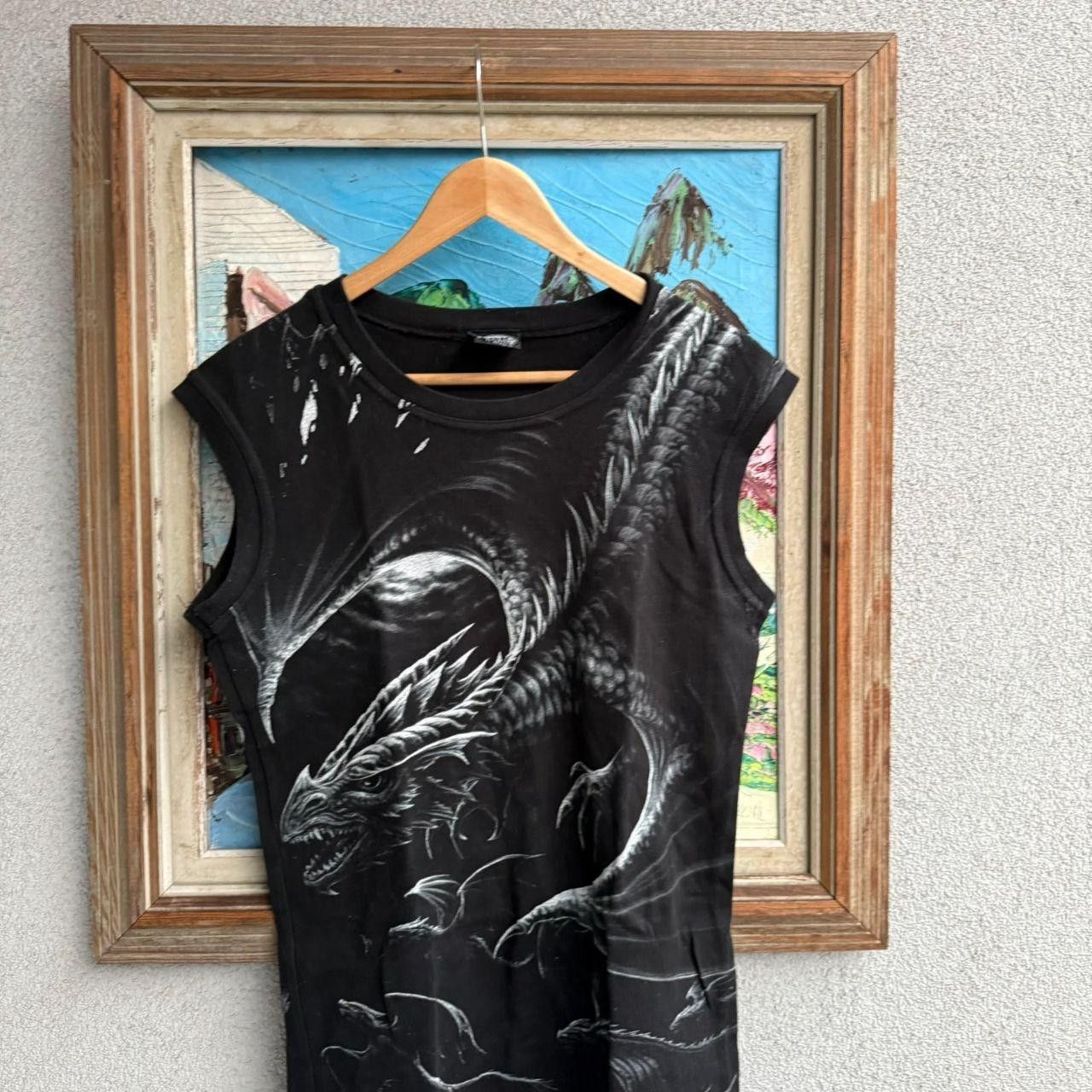 Vintage Vintage 90s Dragon T shirt sleeveless retro Size US M / EU 48-50 / 2 - 3 Thumbnail
