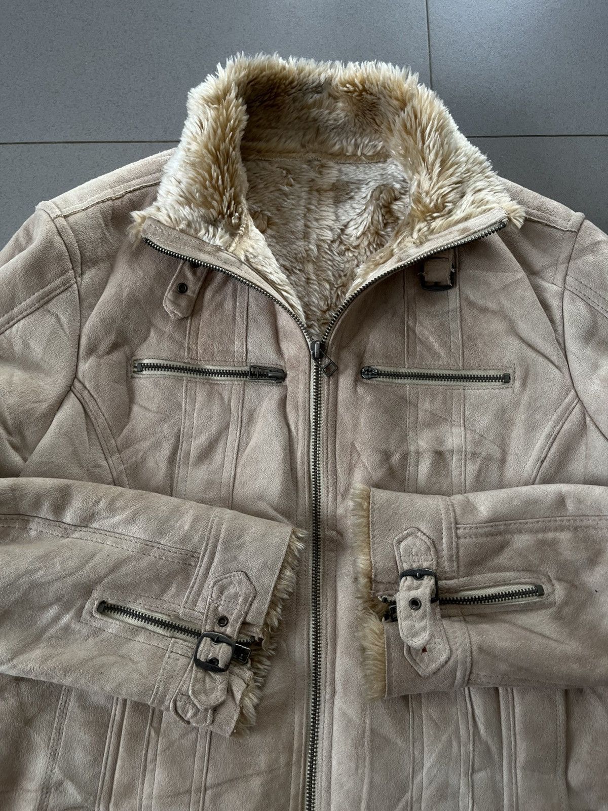 14th Addiction MALE & JAPANESE FUR BONDAGE BIKERS JACKET GOTHIC PUNK STYLE Size US M / EU 48-50 / 2 - 8 Thumbnail