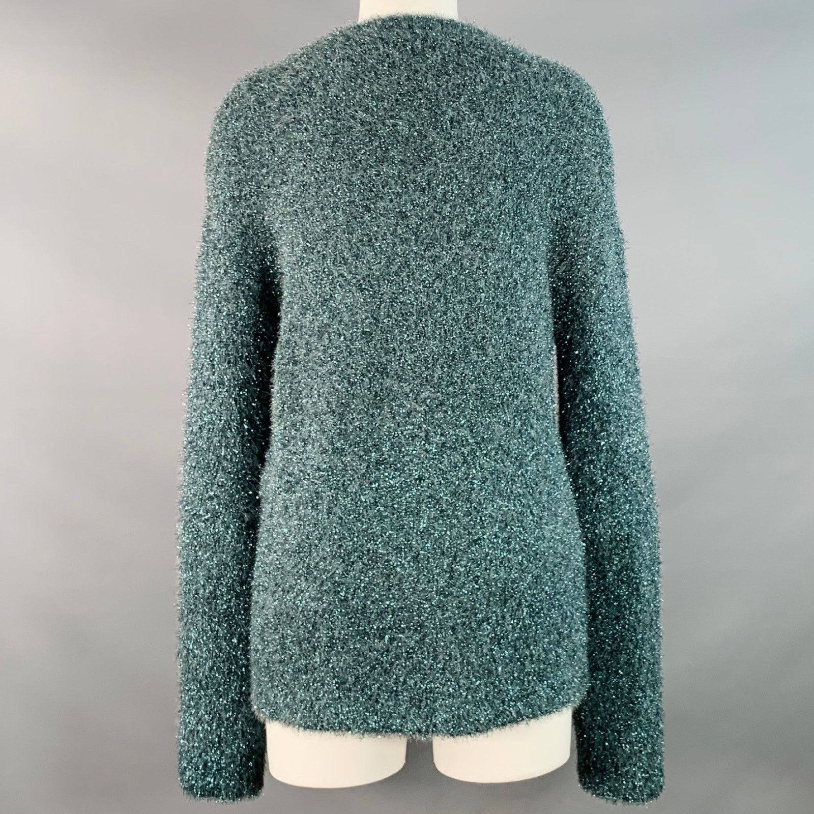Sies Marjan Size XS Metallic Green Polyamide Blend Crew Neck Pullover Size XS / US 0-2 / IT 36-38 - 4 Thumbnail