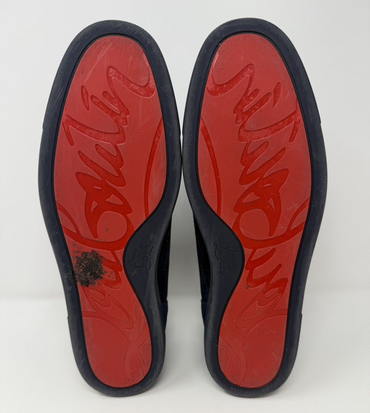 Christian Louboutin Christian Louboutin Louis Junior Spike Sneaker Navy Suede Size US 11.5 / EU 44-45 - 6 Thumbnail