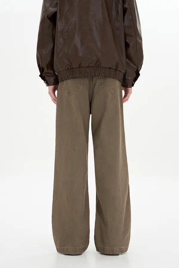 Japanese Brand Vintage Maillard brown loose straight jeans for men Size US 32 / EU 48 - 4 Thumbnail