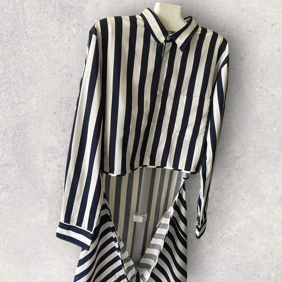 Comme des Garcons SS16 Blue/White Stripe Shirt Size US M / EU 48-50 / 2 - 4 Thumbnail