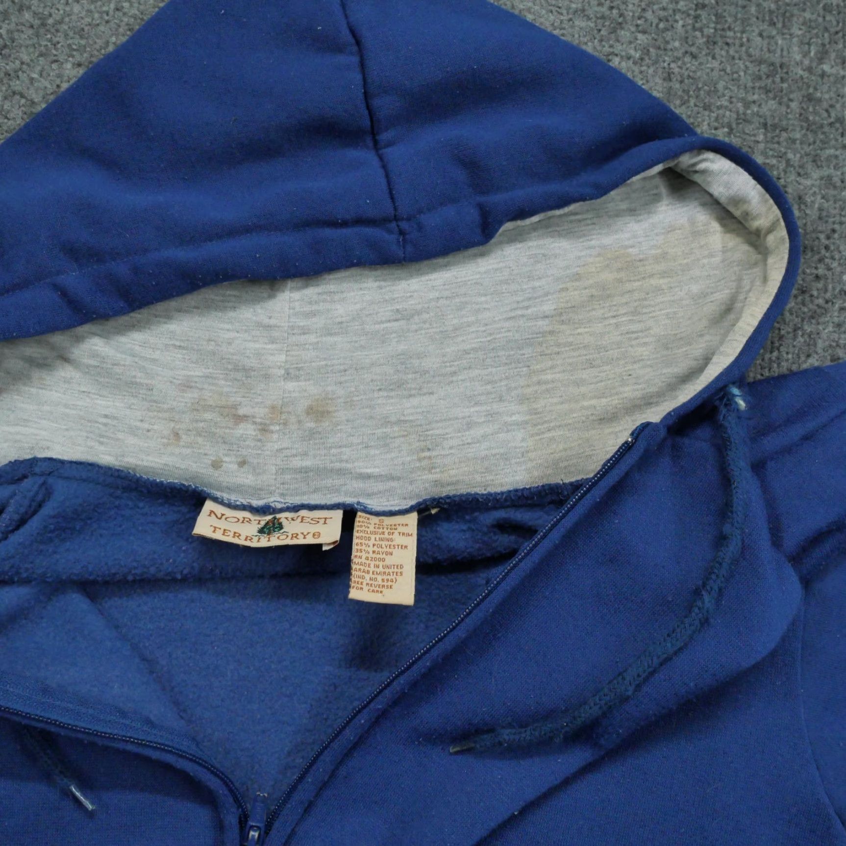 Vintage VINTAGE Northwest Territory Hoodie Mens Small Blue Full Zip 90s Size US S / EU 44-46 / 1 - 7 Thumbnail
