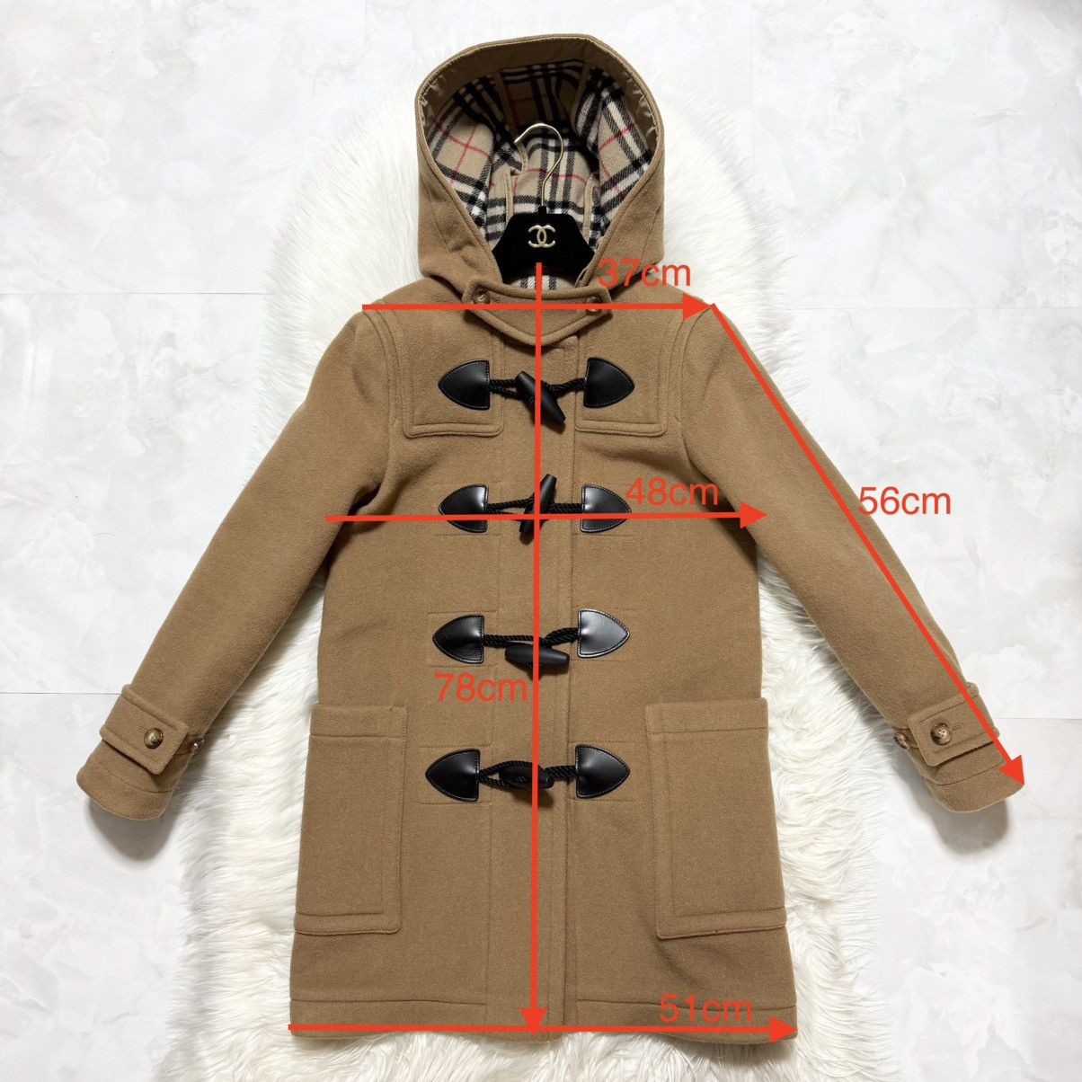 Burberry Burberry , leather trimmed, hooded, duffle coat Size XS / US 0-2 / IT 36-38 - 3 Thumbnail