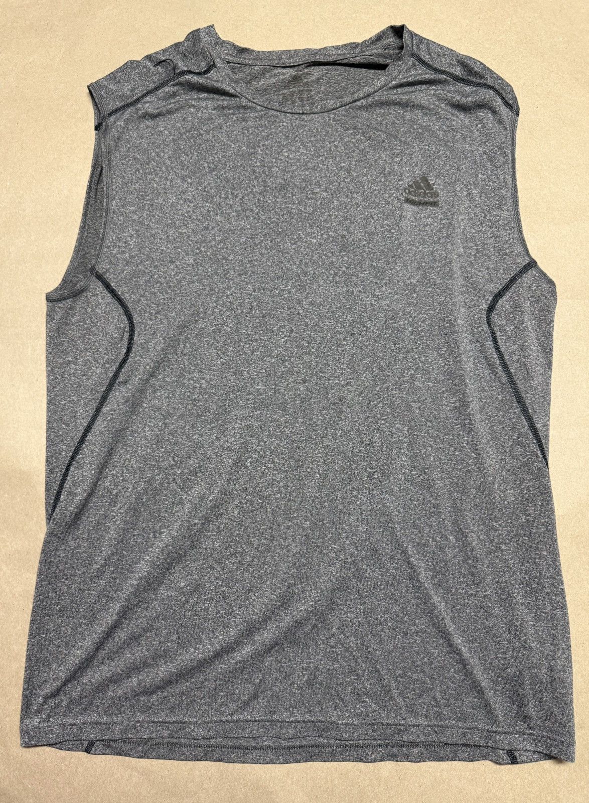 Adidas Adidas TechFit Essential Gray workout Tank Top Shirt XL! Size US XL / EU 56 / 4 - 1 Thumbnail