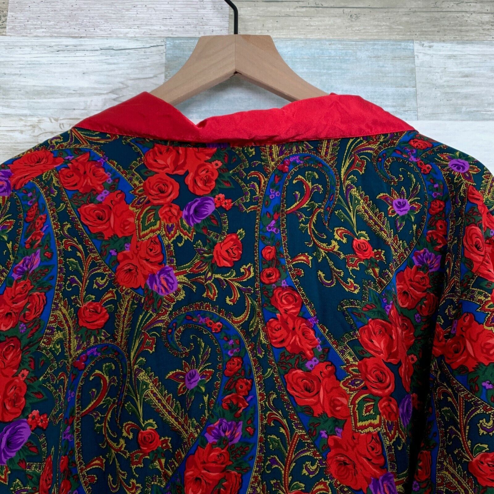 Victoria's Secret Victorias Secret VTG Satin Notch Sleep Shirt Red Floral M Size ONE SIZE - 7 Thumbnail