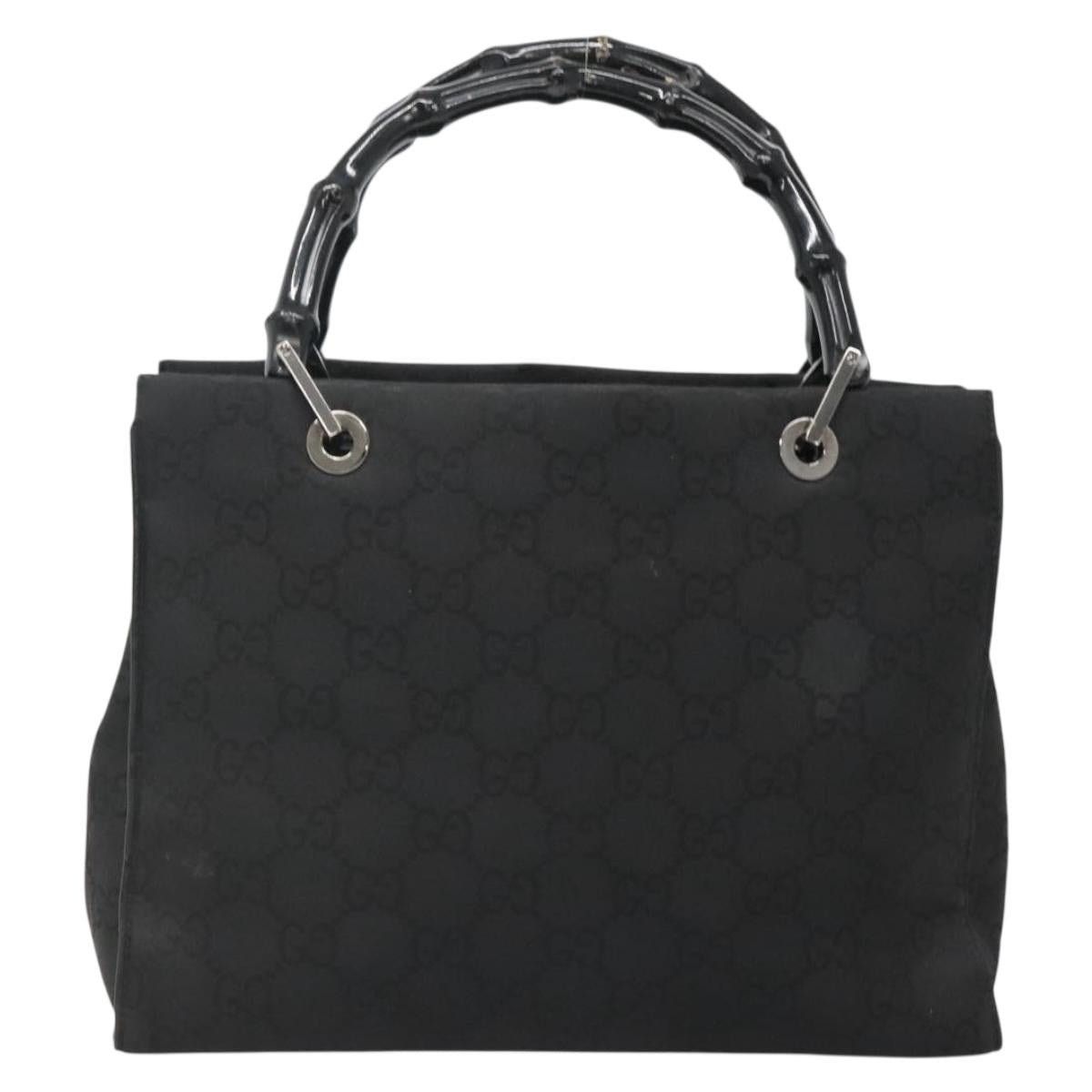 Gucci GUCCI Bamboo GG Canvas Hand Bag Nylon Black 002 002 Size ONE SIZE - 3 Thumbnail