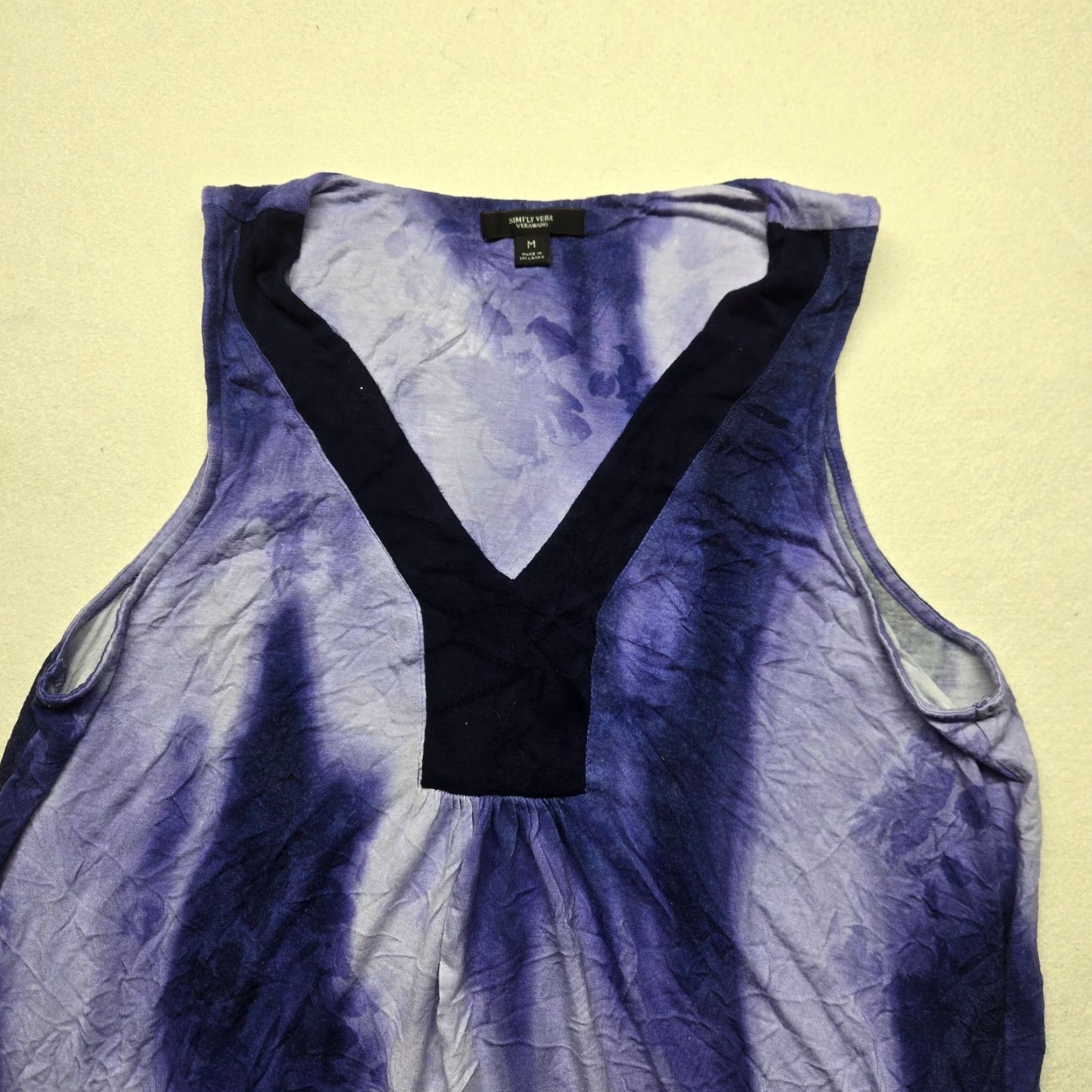 Vera Wang Vera Wang Dress Women's Midi Sleeveless V-Neck Blue Black Floral Pattern Lined M Adult Women's Dress Vera Wang Shirt? Size M / US 6-8 / IT 42-44 - 2 Thumbnail