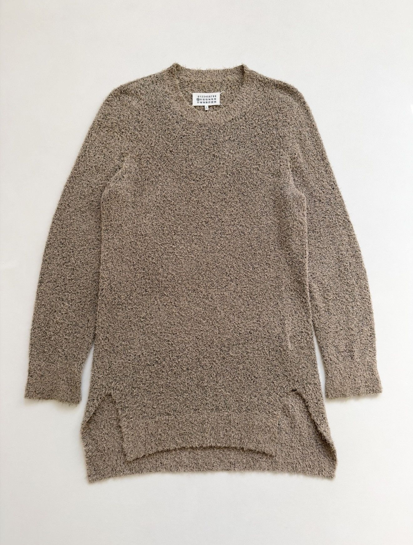 Maison Margiela S/S 15 Longline Beige/Black ‘Boucle’ Sweater Size US M / EU 48-50 / 2 - 1 Thumbnail
