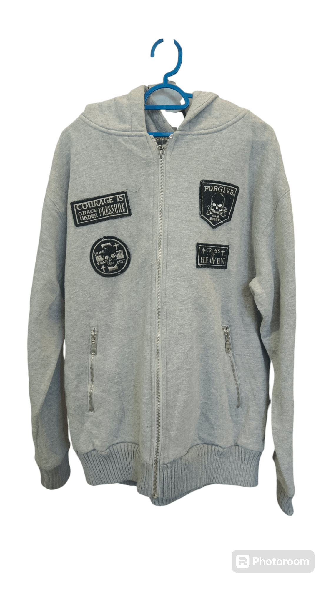 Japanese Brand Strange Heaven Skull zip Hoodie Size US L / EU 52-54 / 3 - 1 Thumbnail