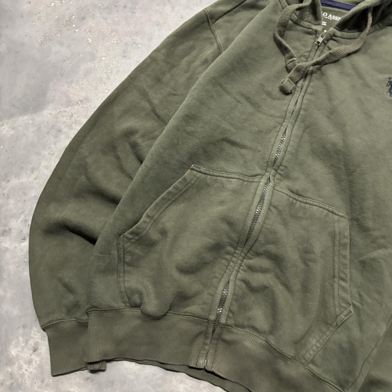 U.S. Polo Assn. × Vintage Crazy Vintage Y2K/2000s Olive Green U.S. Polo Assn. Streetwear Zip Up Hoodie! Size US XS / EU 42 / 0 - 3 Thumbnail