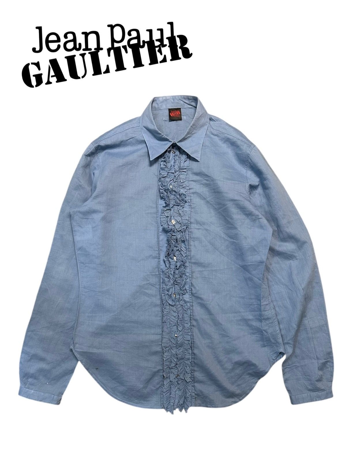 Jean Paul Gaultier SS99 Jean Paul Gaultier Double Button Ruffle Button Shirt Size US M / EU 48-50 / 2 - 1 Thumbnail