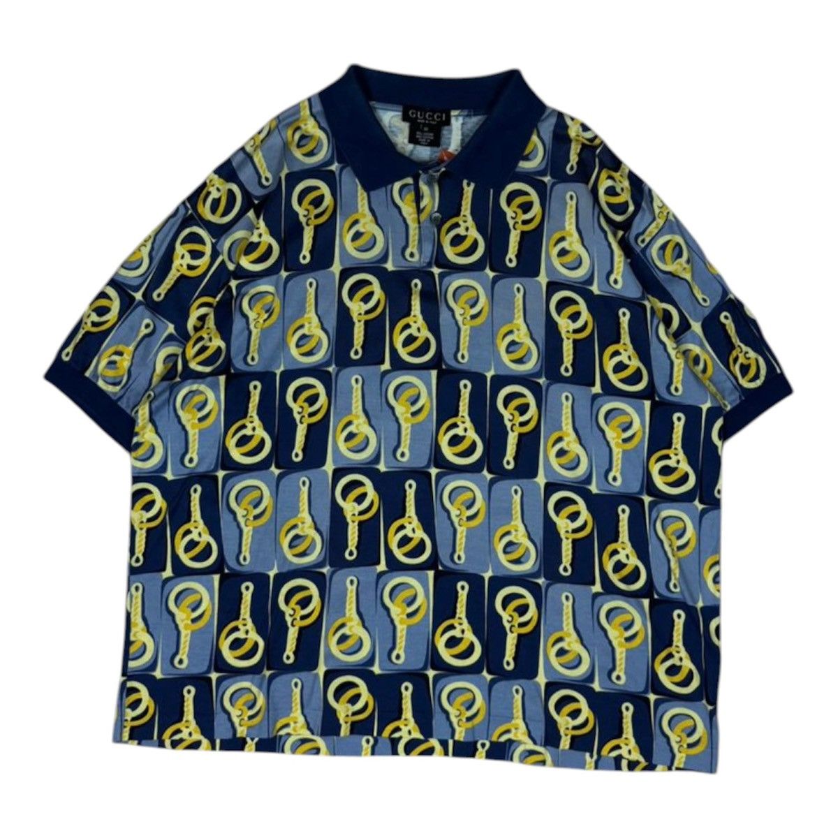 Gucci Gucci Italy Vintage Chain Polo Tee Size US XL / EU 56 / 4 - 1 Thumbnail