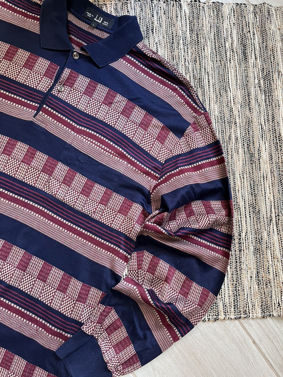 Vintage RRP-500$!! Dunhill Longsleeve polo tshirt luxury rare Size US L / EU 52-54 / 3 - 6 Thumbnail