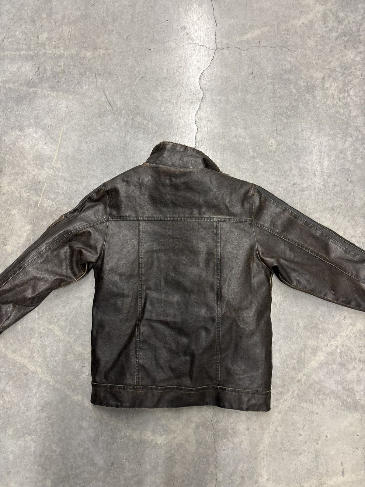 Other Hawke & Co Faux Leather Jacket Distressed Sherpa Size 10/12 Size S / US 4 / IT 40 - 6 Thumbnail