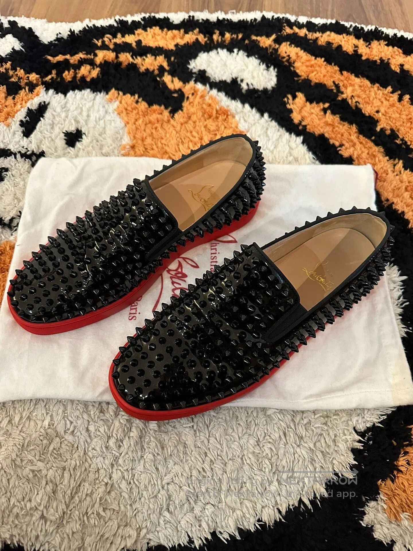 Christian Louboutin Christian Louboutin Limited Red Sole Black Rivet. Size US 7.5 / EU 40-41 - 2 Thumbnail