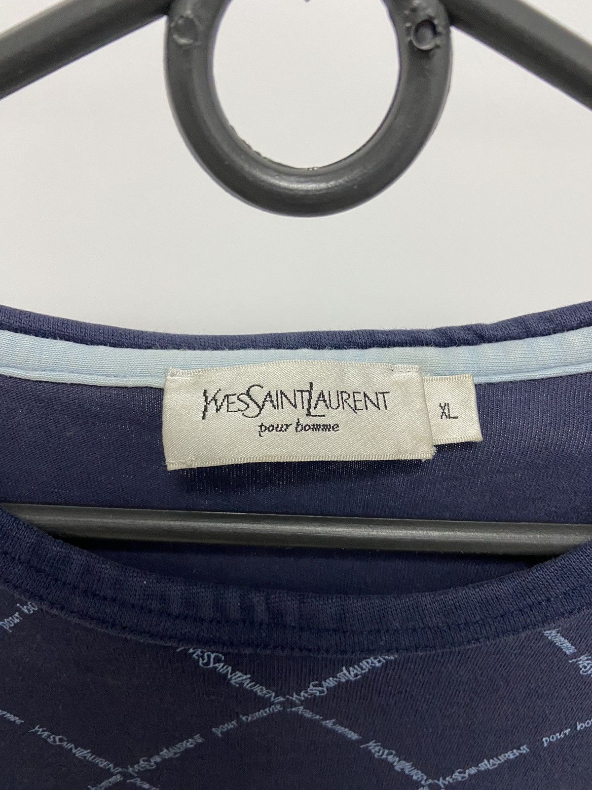 Vintage × Yves Saint Laurent Yves Saint Laurent Vintage T Shirt Monogram Logo Luxury Size US XL / EU 56 / 4 - 4 Thumbnail