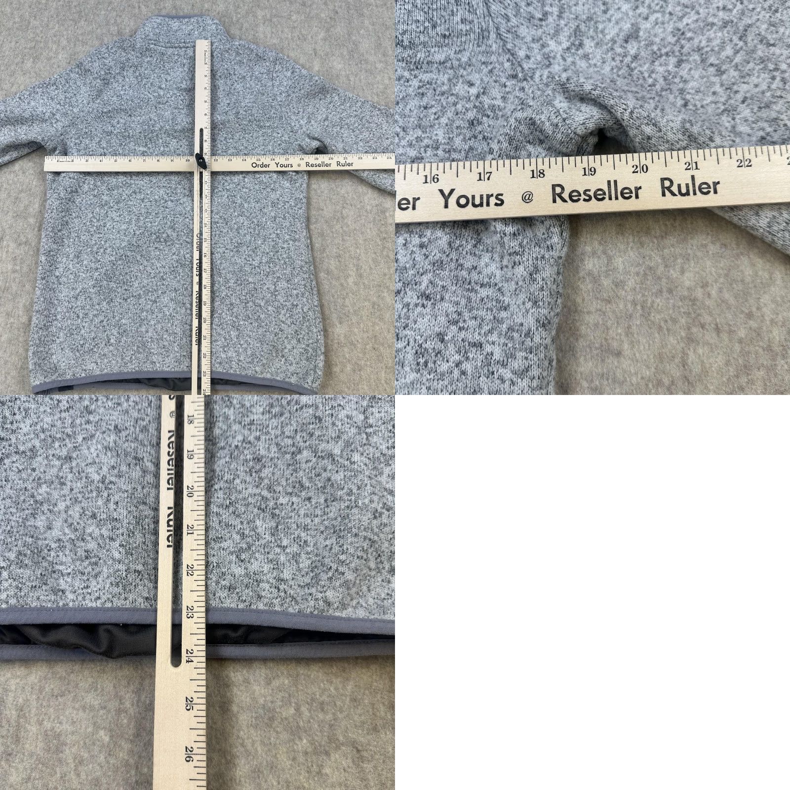 Vintage LL Bean Pullover Womens Medium Gray Fleece Sweater Outdoor 1/4 Zip Cozy Hiking Size M / US 6-8 / IT 42-44 - 8 Thumbnail