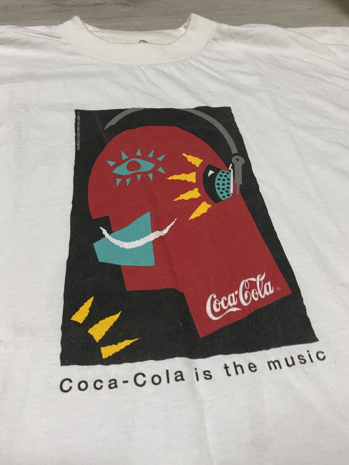 Coca Cola Vintage 1993 Coca Cola Is The Music Promo Tee (Coca Cola) Size US XL / EU 56 / 4 - 9 Thumbnail