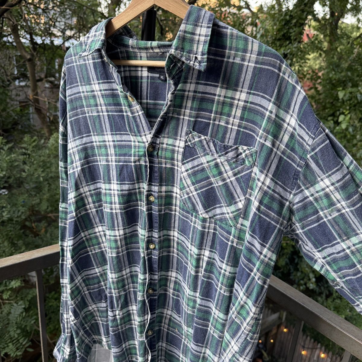 Vintage Thrashed Faded Distressed Flannel Shirt ERD Grunge Chrome Size US XL / EU 56 / 4 - 9 Thumbnail