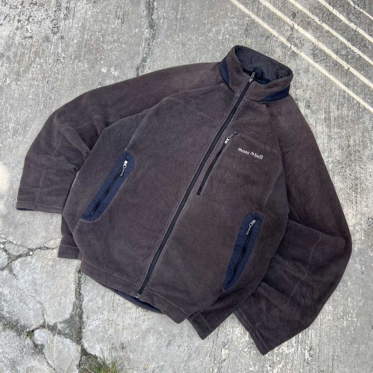 Montbell “MONTBELL” FADED BLACK ZIP UP FLEECE JACKET Size US XL / EU 56 / 4 - 1 Thumbnail