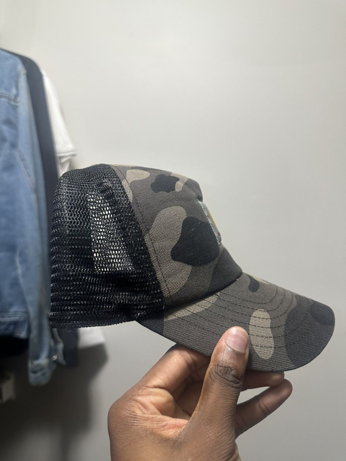 Bape × Carhartt Camo Trucker Hat Size ONE SIZE - 7 Thumbnail
