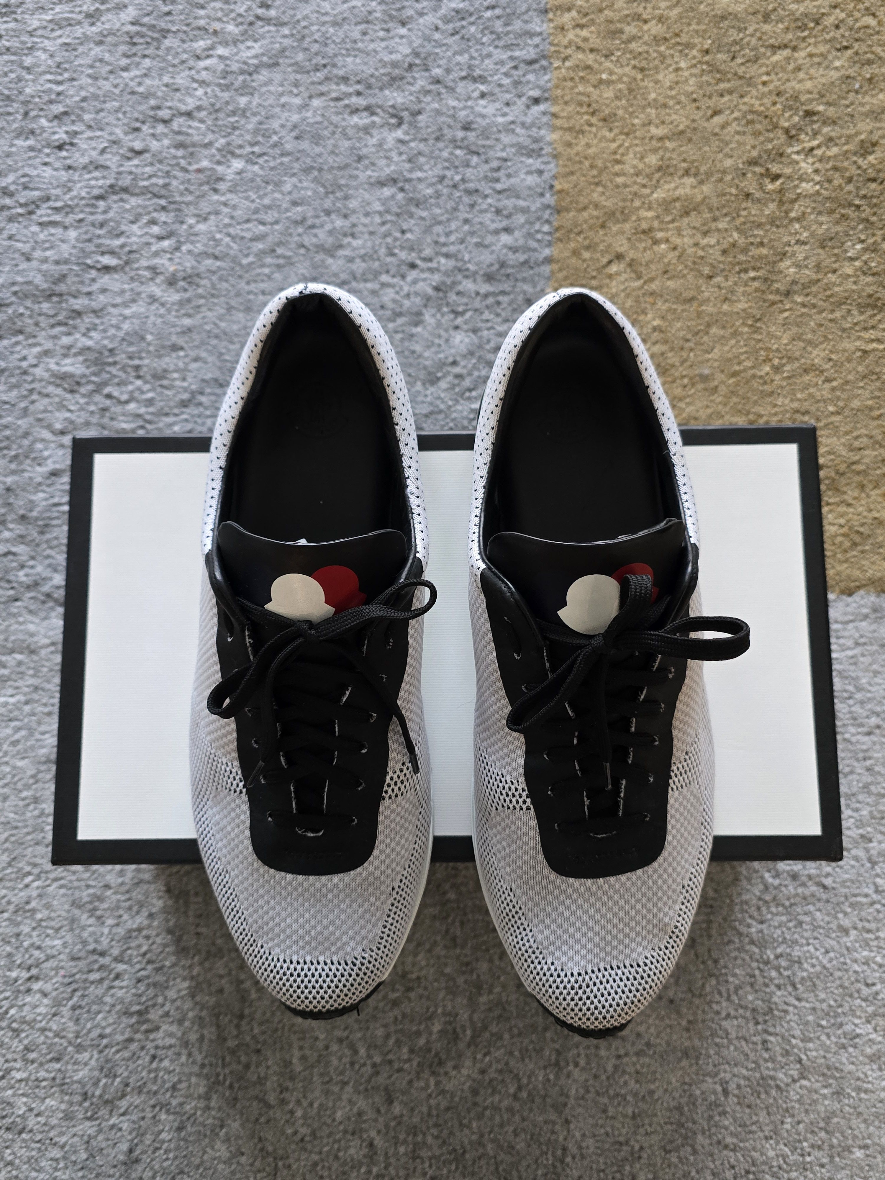 Moncler Moncler White Sneakers w Tricot 3 color Logo Size US 11 / EU 44 - 3 Thumbnail