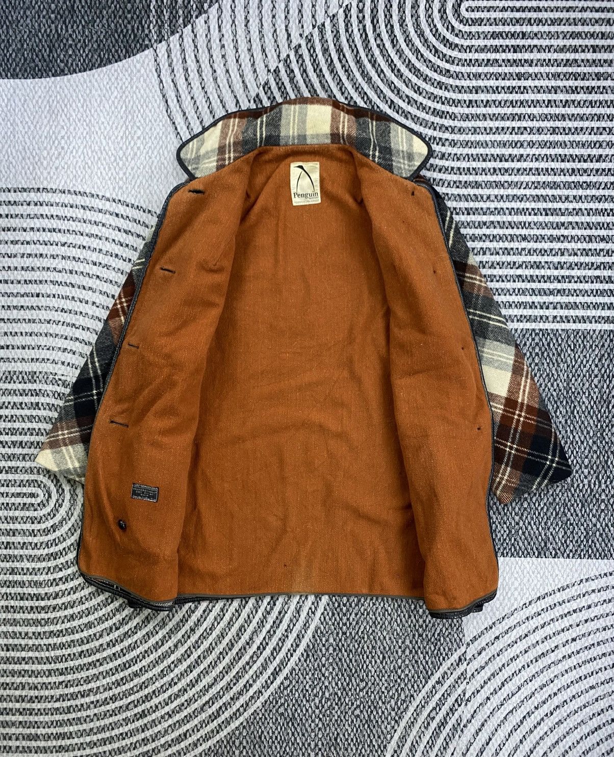 Original Penguin Vintage Penguin Fashion Plaid Flannel Wool Jacket Size US L / EU 52-54 / 3 - 6 Thumbnail
