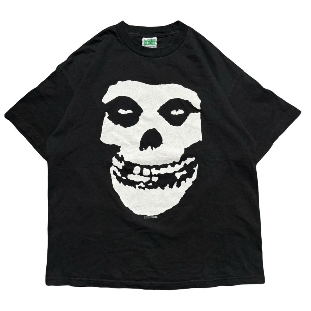 image of Vintage 2001 Misfits Crimson Ghost Big Face Graphic T Shirt in Black, Men's (Size XL)