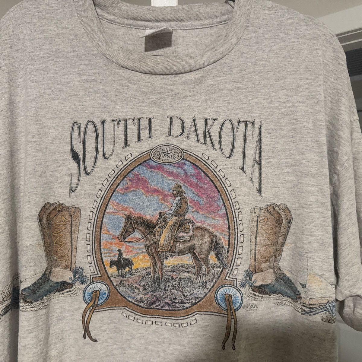 Anvil South dakota cowboy vintage tee Size US XXL / EU 58 / 5 - 4 Thumbnail