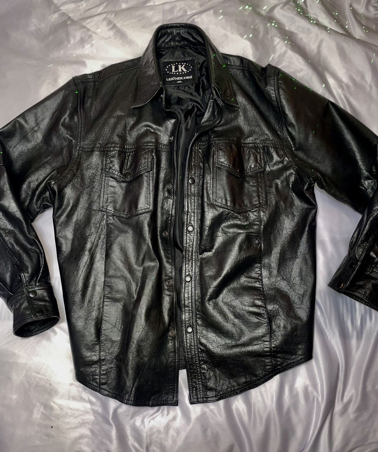 Other Vintage Leather King western shirt style jacket click snaps Size US XXL / EU 58 / 5 - 4 Thumbnail