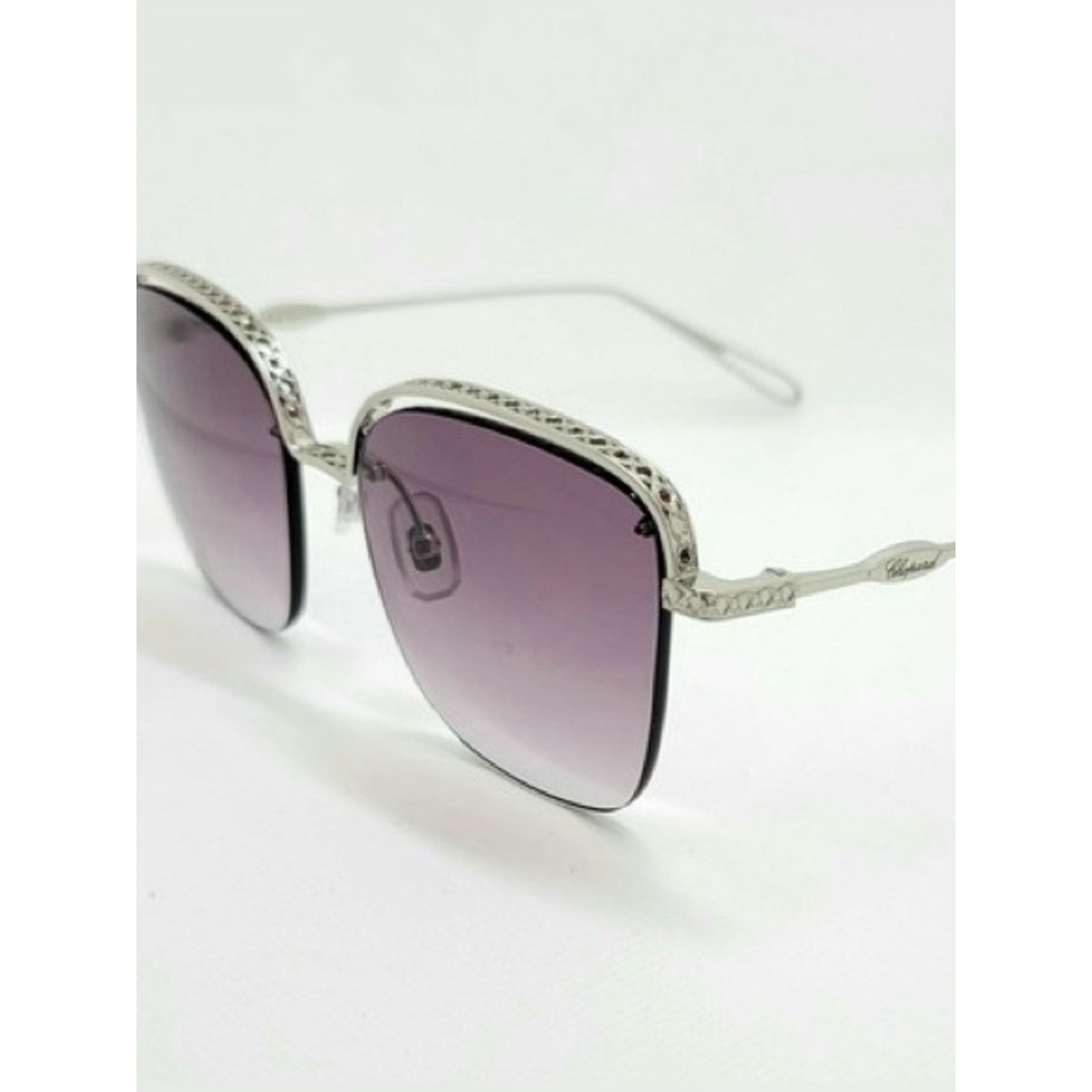 Chopard New Chopard SCHD45S 0579 Silver Frame Sunglasses Size ONE SIZE - 4 Thumbnail