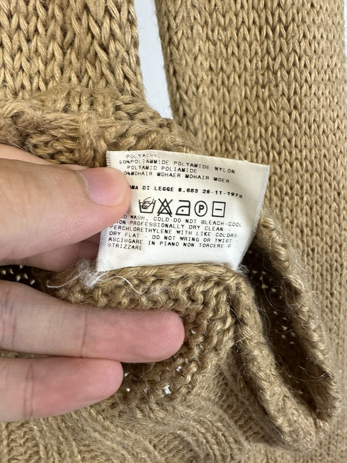 2000s Dolce & Gabbana elongated sleeves mohair cardigan knit