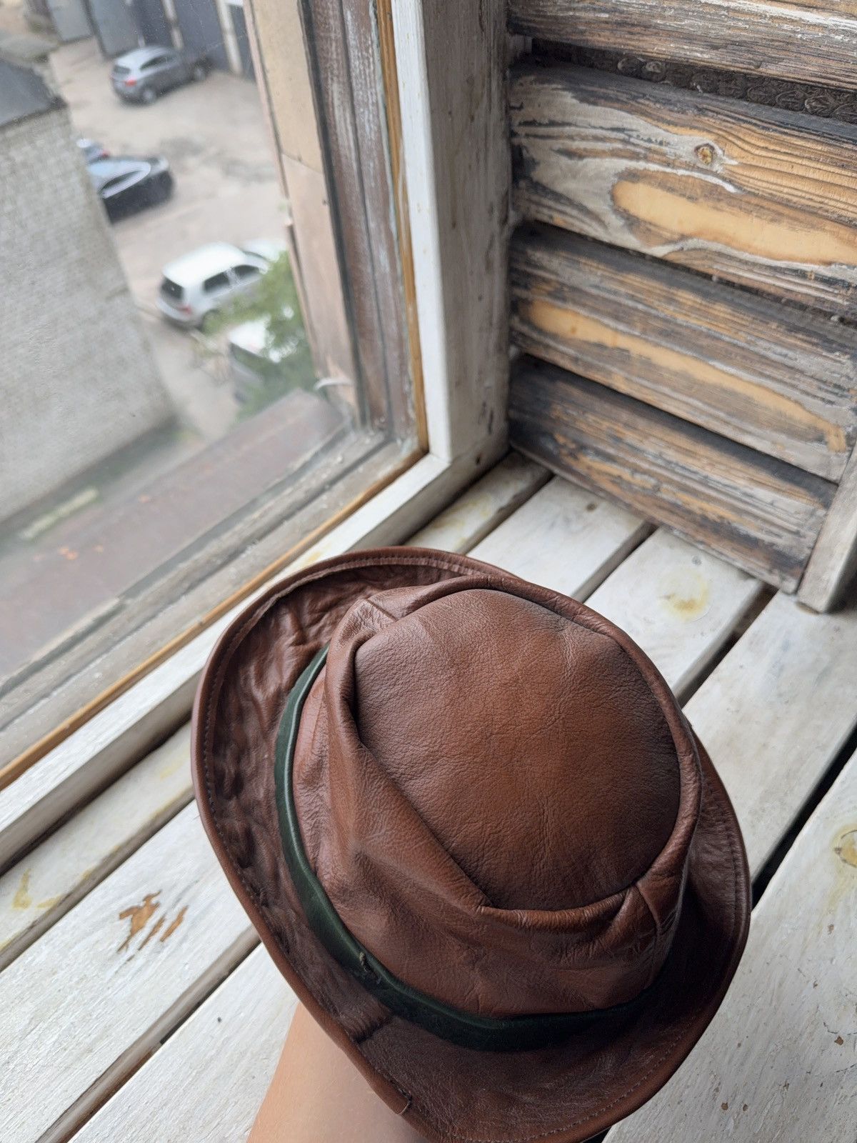 Vintage Vintage 90s Leather Western Rock USA Cowboy fedora hat Size ONE SIZE - 8 Thumbnail