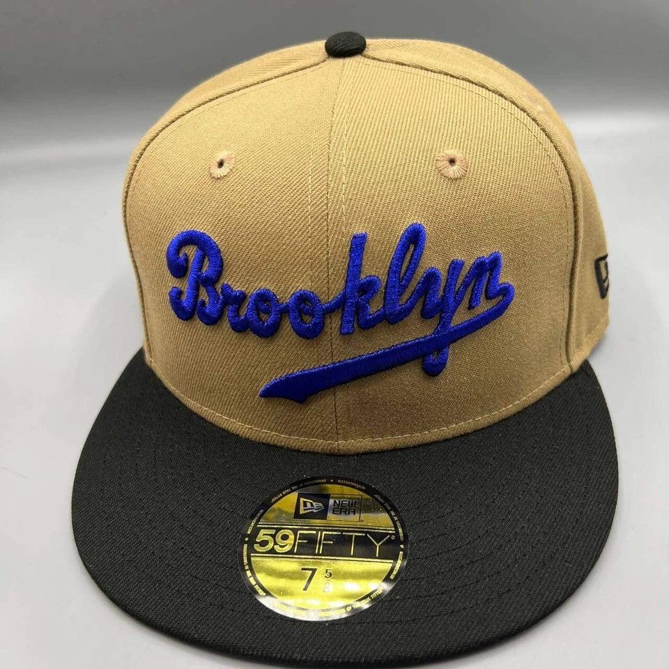 New Era Brooklyn Dodgers Hat Men 7 5/8 Jackie Robinson MLB Fitted Size ONE SIZE - 3 Thumbnail