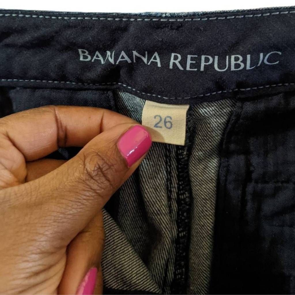 Banana Republic BANANA REPUBLIC Women's Dark Wash Straight Leg Jeans Size 26 Size 26" / US 2 / IT 38 - 5 Thumbnail